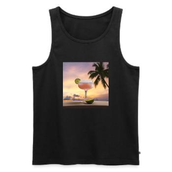 Cocktail 2 Geschenk - Männer Premium Bio Tank Top - Schwarz - Vorne - AI Model Male 178 light (178cm)
