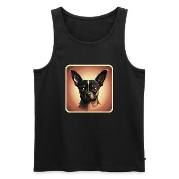 Chihuahua Motiv - Männer Premium Bio Tank Top - Schwarz - Vorne - AI Model Male 178 light (178cm)