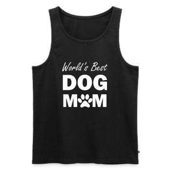 Dog Hund - Men's Premium Organic Tank Top - black - Front - AI Model Male 178 light (178cm)