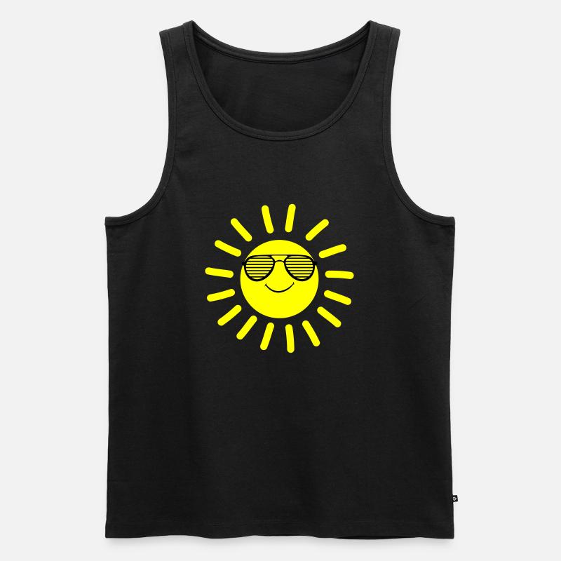 sonne smile - Männer Premium Bio Tank Top - Schwarz