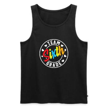 Team Sixth Grade Back To School Boys Girls Teacher - Männer Premium Bio Tank Top - Schwarz - Vorne - AI Model Male 178 light (178cm)