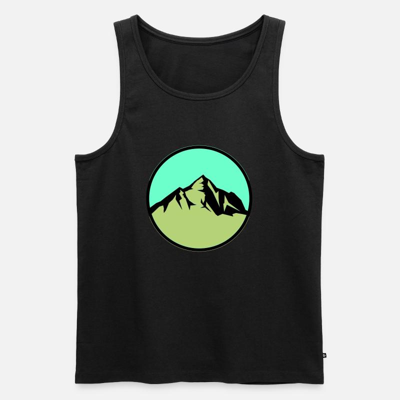 berge - Männer Premium Bio Tank Top - Schwarz