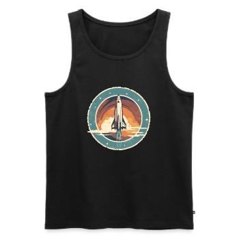 Skywalker - Découvrez l’aventure ! - Débardeur bio Premium Homme - noir - Devant - Michal (187cm)