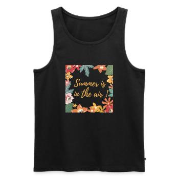 Summer is in the air - Débardeur bio Premium Homme - noir - Devant - Michal (187cm)