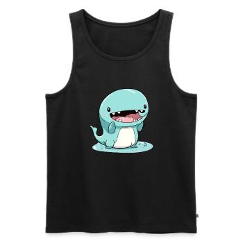 Okoi the monster - Men's Premium Organic Tank Top - black - Front - AI Model Male 178 light (178cm)
