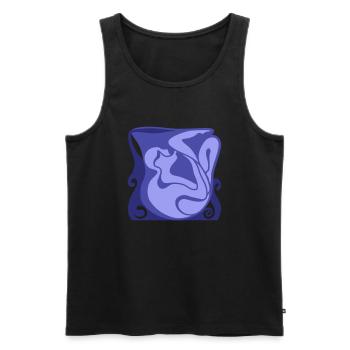 Liebe dein Gefäß. Selbstliebe und Körperakzeptanz - Männer Premium Bio Tank Top - Schwarz - Vorne - AI Model Male 178 light (178cm)