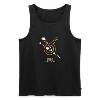 Sternzeichen Illustration Stier - Männer Premium Bio Tank Top - Schwarz - Vorne - AI Model Male 178 light (178cm)