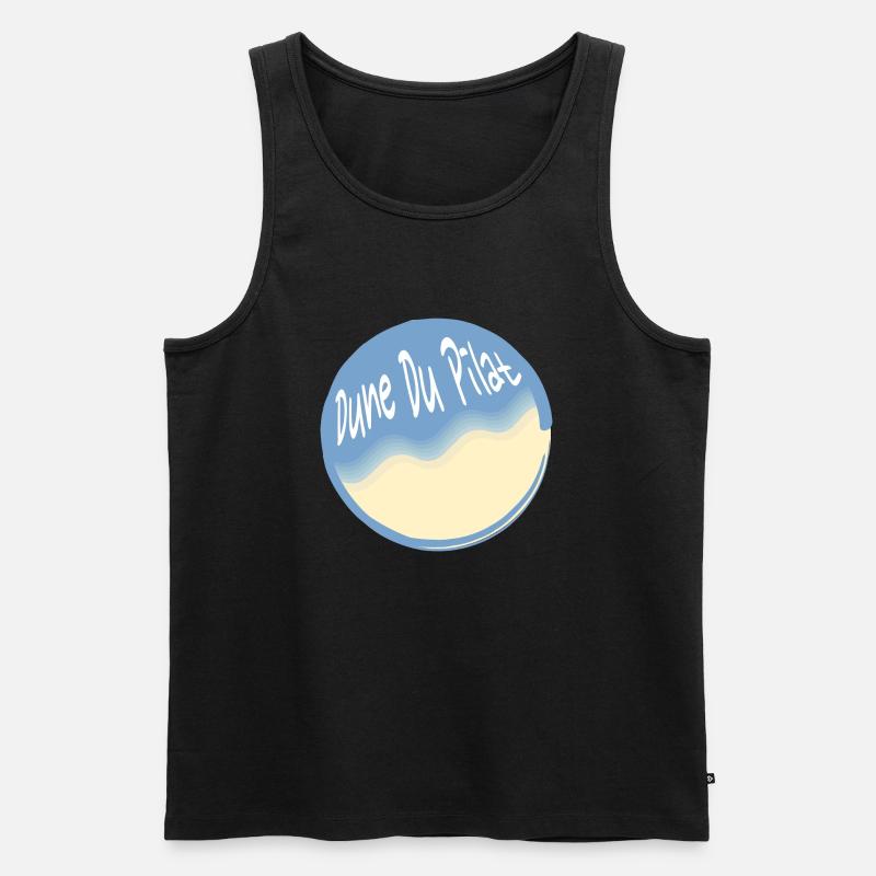 Strand Dune du Pilat Arcachon - Männer Premium Bio Tank Top - Schwarz