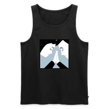 Verbindung - Männer Premium Bio Tank Top - Schwarz - Vorne - AI Model Male 178 light (178cm)