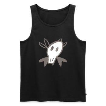 skull - Men's Premium Organic Tank Top - black - Front - Michal (187cm)