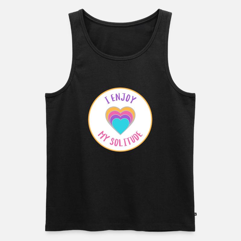 Einsamkeit - Männer Premium Bio Tank Top - Schwarz