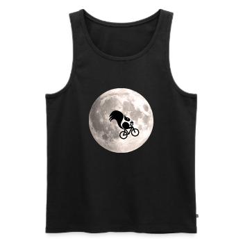 Halmi Flying to the Moon - Männer Premium Bio Tank Top - Schwarz - Vorne - AI Model Male 178 light (178cm)