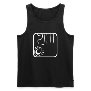 7 Kin Maya Main WHT - Männer Premium Bio Tank Top - Schwarz - Vorne - AI Model Male 178 light (178cm)