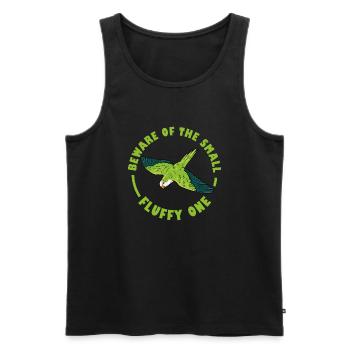 Beware of the small fluffy one Parrot - Männer Premium Bio Tank Top - Schwarz - Vorne - AI Model Male 178 light (178cm)