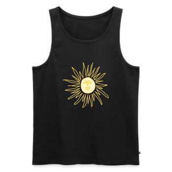 South America Sun of May - Débardeur bio Premium Homme - noir - Devant - Michal (187cm)
