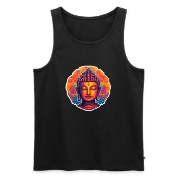 ZenBuddha - Männer Premium Bio Tank Top - Schwarz - Vorne - Michal (187cm)