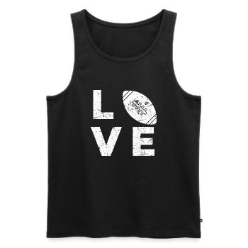 Rugby Love - Men's Premium Organic Tank Top - black - Front - Michal (187cm)