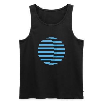 Planet - Männer Premium Bio Tank Top - Schwarz - Vorne - AI Model Male 178 light (178cm)