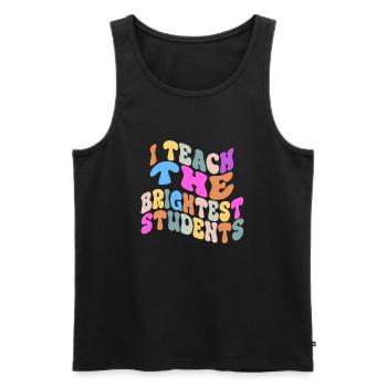 Ich unterrichte die klügsten Schüler Vintage Lustig Unterrichten - Männer Premium Bio Tank Top - Schwarz - Vorne - AI Model Male 178 light (178cm)
