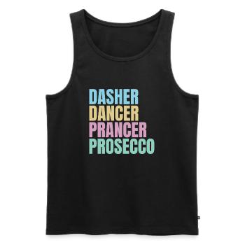 Funny Christmas Prosecco - Men's Premium Organic Tank Top - black - Front - Michal (187cm)