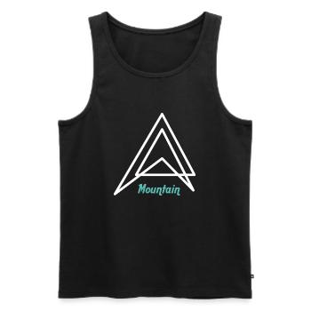 Ressentez la montagne - Débardeur bio Premium Homme - noir - Devant - AI Model Male 178 light (178cm)