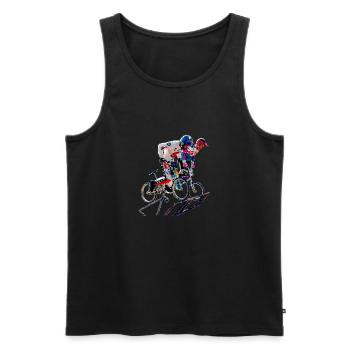 BMX - Men's Premium Organic Tank Top - black - Front - Michal (187cm)