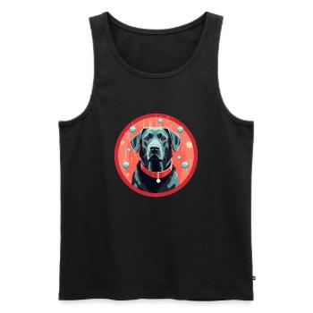 Labrador Retriever Hund Weihnachten, Liebe Hunde - Männer Premium Bio Tank Top - Schwarz - Vorne - Michal (187cm)