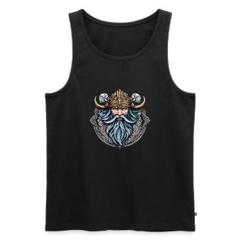 Wikinger Odin Thor Walhalla - Männer Premium Bio Tank Top - Schwarz - Vorne - AI Model Male 178 light (178cm)