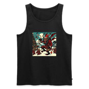 Krampus Christmas - Men's Premium Organic Tank Top - black - Front - Michal (187cm)