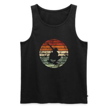 Retro Skateboard - Vintage Gift Idea - Men's Premium Organic Tank Top - black - Front - Michal (187cm)