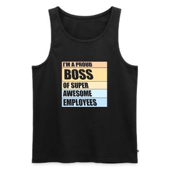 I'm A Proud Chef Of Super Awesome Employees Job - Men's Premium Organic Tank Top - black - Front - AI Model Male 178 light (178cm)