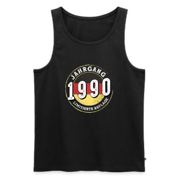 Jahrgangs 1990 Limitierte Auflage 34 years old - Men's Premium Organic Tank Top - black - Front - Michal (187cm)