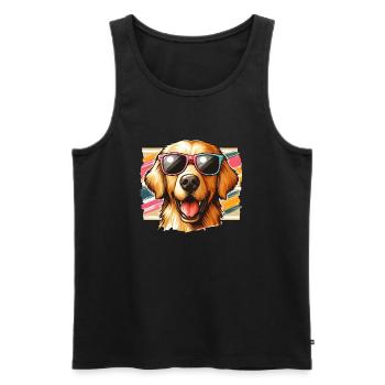 Golden Retriver Das Modell - Männer Premium Bio Tank Top - Schwarz - Vorne - AI Model Male 178 light (178cm)