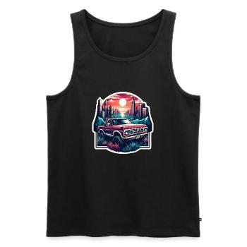 Amerikanischer Oldtimer und Sportwagen - Männer Premium Bio Tank Top - Schwarz - Vorne - AI Model Male 178 light (178cm)