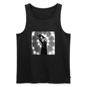 Guitar-Head (black&white) - Männer Premium Bio Tank Top - Schwarz - Vorne - AI Model Male 178 light (178cm)
