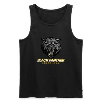 Schwarzer Panther - Männer Premium Bio Tank Top - Schwarz - Vorne - Michal (187cm)