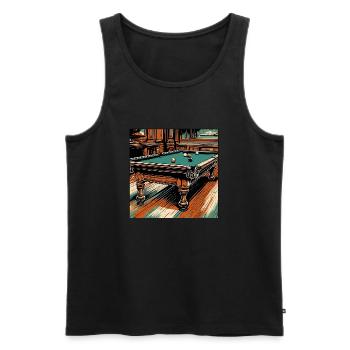 Billardtisch / Billiardkugel / 8 Ball / Pool / Kö - Männer Premium Bio Tank Top - Schwarz - Vorne - AI Model Male 178 light (178cm)