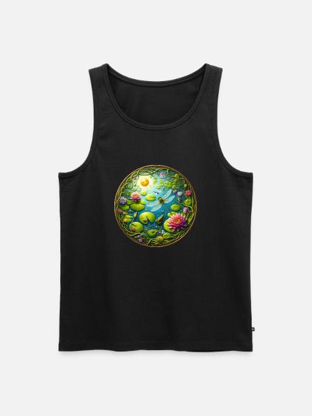 See Leben - Männer Premium Bio Tank Top - Schwarz