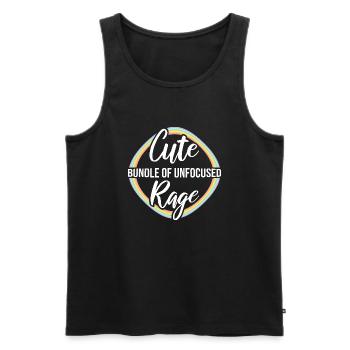 Funny Cute Bundle Of Unfocused Rage Rainbow Goth - Men's Premium Organic Tank Top - black - Front - AI Model Male 178 light (178cm)