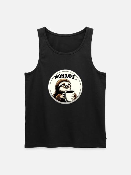On Mondays - Men's Premium Organic Tank Top - black