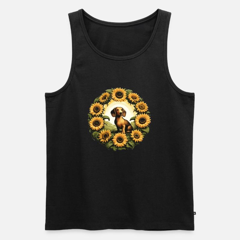 Dackel Hunderasse - Männer Premium Bio Tank Top - Schwarz
