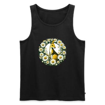 Australisches Känguru - Männer Premium Bio Tank Top - Schwarz - Vorne - AI Model Male 178 light (178cm)