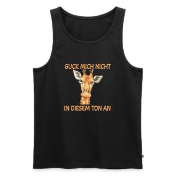 Zerzaustes Giraffe - Guck mich nicht in diesem Ton - Männer Premium Bio Tank Top - Schwarz - Vorne - Michal (187cm)
