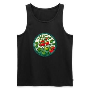 Jardiniers Tomates - Débardeur bio Premium Homme - noir - Devant - Michal (187cm)