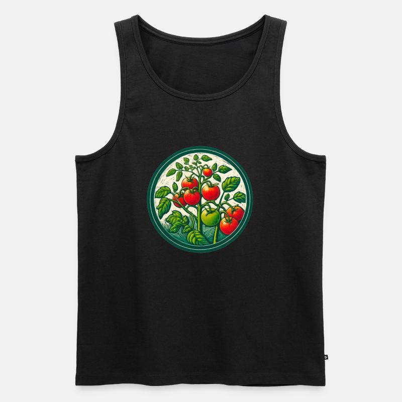 Gärtner Tomaten - Männer Premium Bio Tank Top - Schwarz