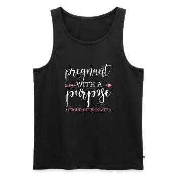 Pregnant with a purpose Proud surrogate Surrogacy - Männer Premium Bio Tank Top - Schwarz - Vorne - AI Model Male 178 light (178cm)