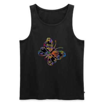 Schmetterling - Männer Premium Bio Tank Top - Schwarz - Vorne - Michal (187cm)
