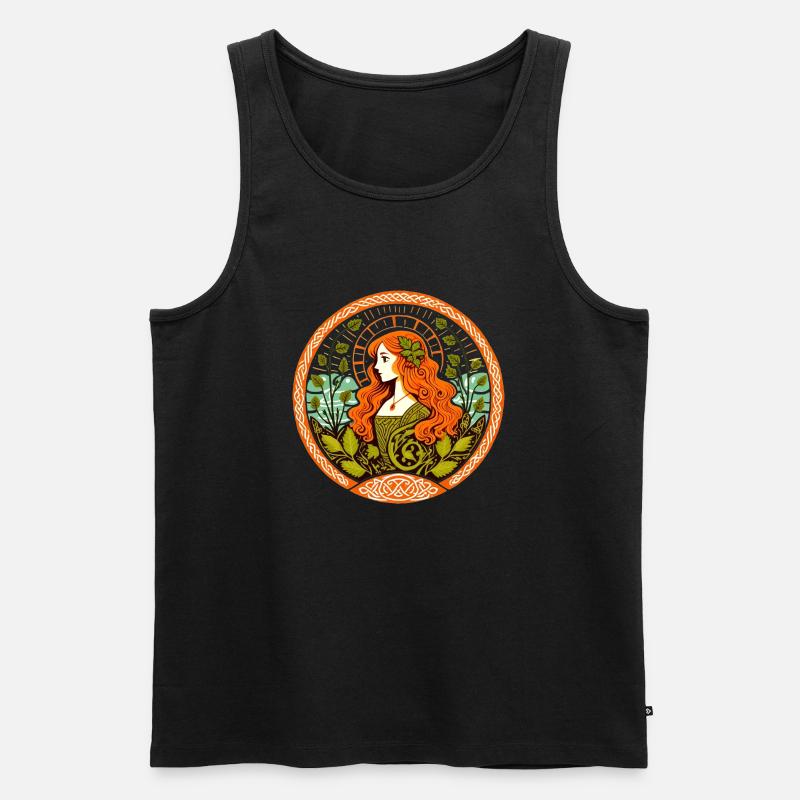 Brigid - Männer Premium Bio Tank Top - Schwarz