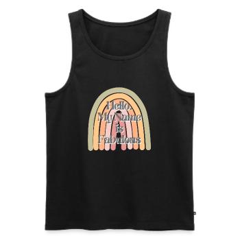 My Name is Fabulous - Men's Premium Organic Tank Top - black - Front - AI Model Male 178 light (178cm)