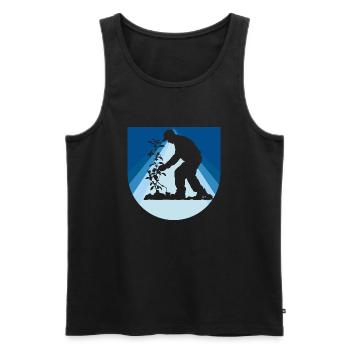 Garden Flower Hobby Gardener - Men's Premium Organic Tank Top - black - Front - AI Model Male 178 light (178cm)